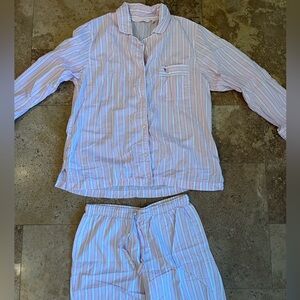 Victoria's Secret Pink and White Striped Pajama Set